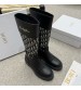 251017 Dior 251017 British style Block Knight Boots