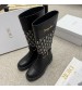 251017 Dior 251017 British style Block Knight Boots