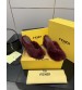 251022-1 Fendi_251022-1 Fendi high-heeled retro fish mouth slippers, fluffy lazy slippers