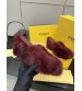 251022-1 Fendi_251022-1 Fendi high-heeled retro fish mouth slippers, fluffy lazy slippers