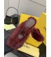 251022-1 Fendi_251022-1 Fendi high-heeled retro fish mouth slippers, fluffy lazy slippers