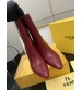 251022-2 Fendi_251022-2 Fendi Bow Heel Metal Vertical Bar Decorative High Heel Short Boots