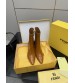 251022-2 Fendi_251022-2 Fendi Bow Heel Metal Vertical Bar Decorative High Heel Short Boots