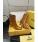 251022-2 Fendi_251022-2 Fendi Bow Heel Metal Vertical Bar Decorative High Heel Short Boots