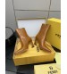 251022-2 Fendi_251022-2 Fendi Bow Heel Metal Vertical Bar Decorative High Heel Short Boots