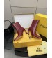 251022-2 Fendi_251022-2 Fendi Bow Heel Metal Vertical Bar Decorative High Heel Short Boots
