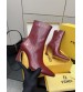 251022-2 Fendi_251022-2 Fendi Bow Heel Metal Vertical Bar Decorative High Heel Short Boots