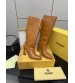 251022-3 Fendi_251022-3 Fendi Bow Heel Metal Vertical Bar Decorative High Heel Long Boots