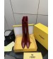 251022-3 Fendi_251022-3 Fendi Bow Heel Metal Vertical Bar Decorative High Heel Long Boots