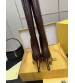 251022-3 Fendi_251022-3 Fendi Bow Heel Metal Vertical Bar Decorative High Heel Long Boots